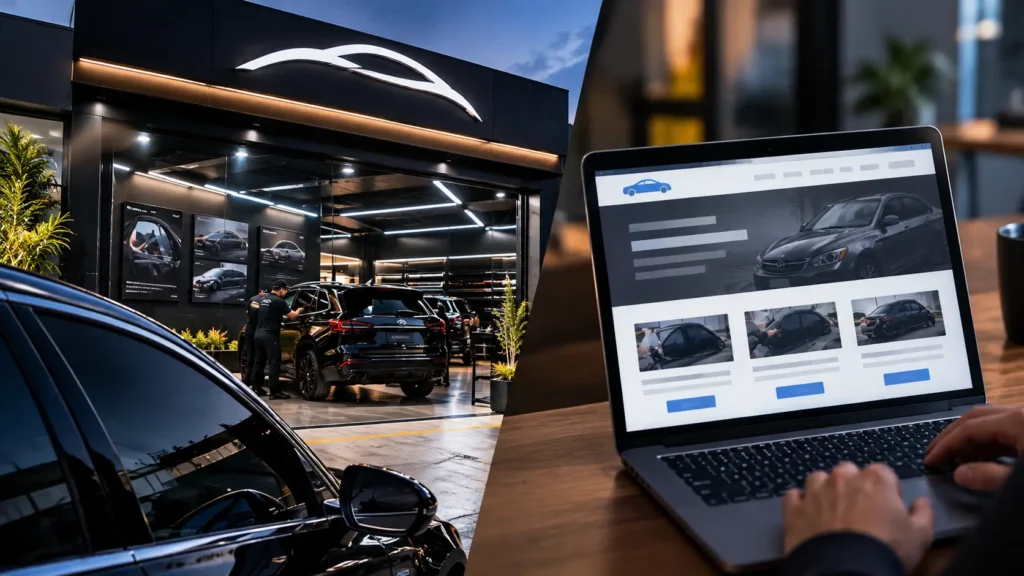 • Auditoría de diseño web y SEO local para talleres de estética automotriz y polarizados frente a plantillas genéricas de IA - Cristhian Estudio.